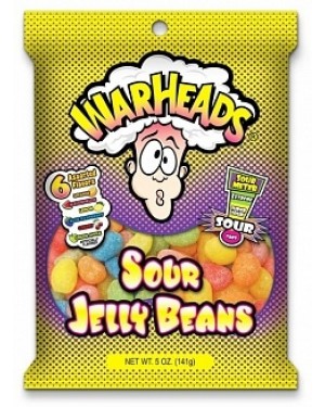 Warheads Jelly Beans Sour (12 x 142g)
