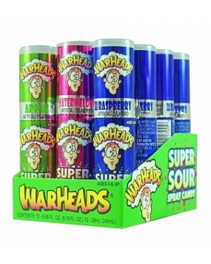 Warheads Super Sour Spray Candy (Box of 12)
