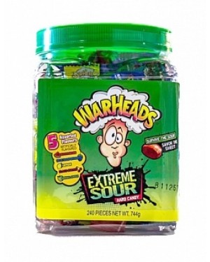Warheads Extreme Sour Hard Candy 240 Pack (964g)